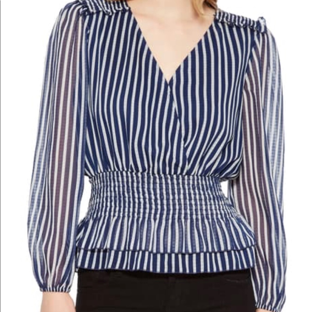 Parker Stripe Peplum Blouse